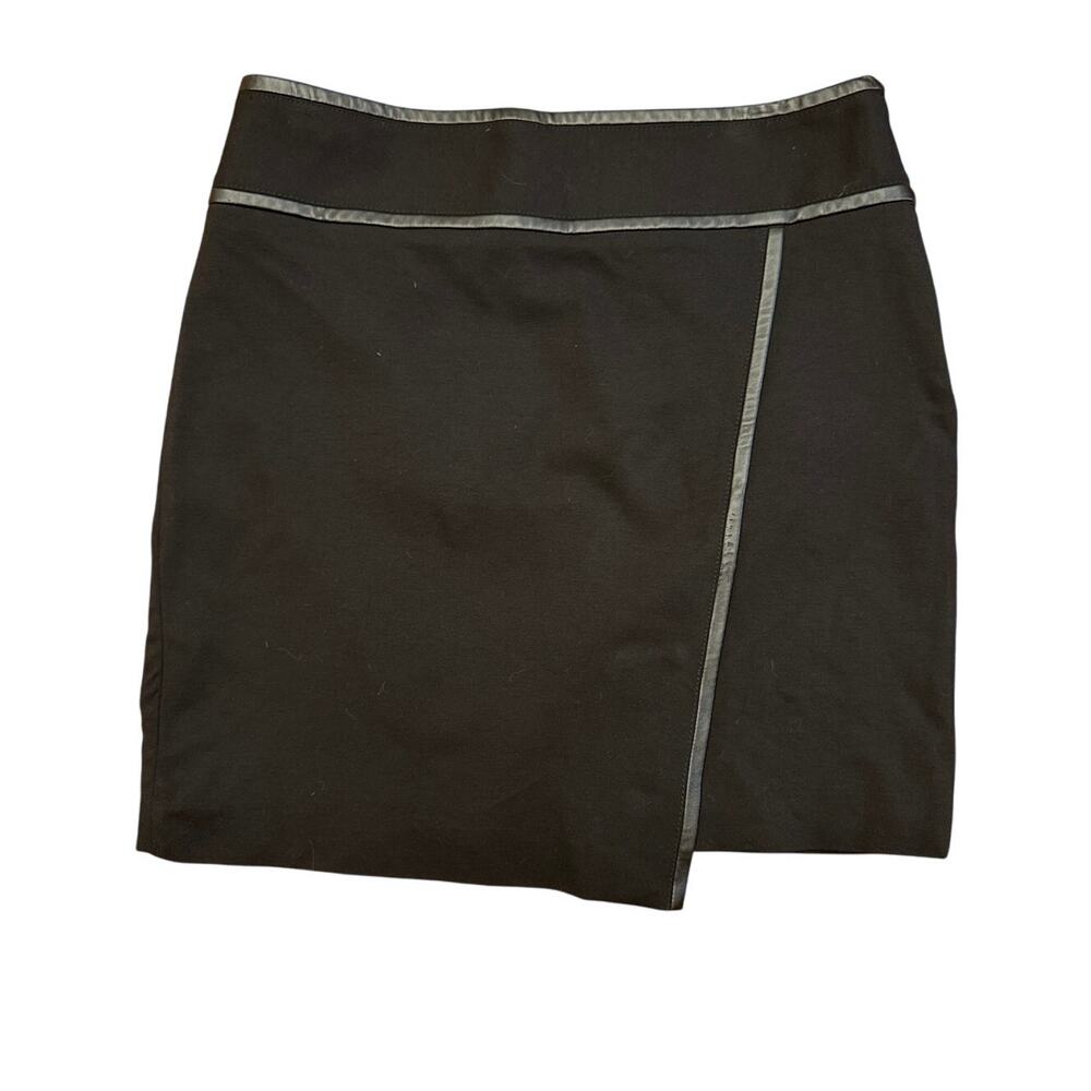 White House Black Market Black Asymmetric Black Pencil Skirt Size 10